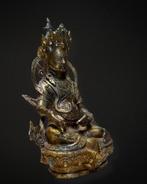 Oude Jambhala in vuurvergulde brons uit de Himalaya, Ophalen of Verzenden, Gebruikt