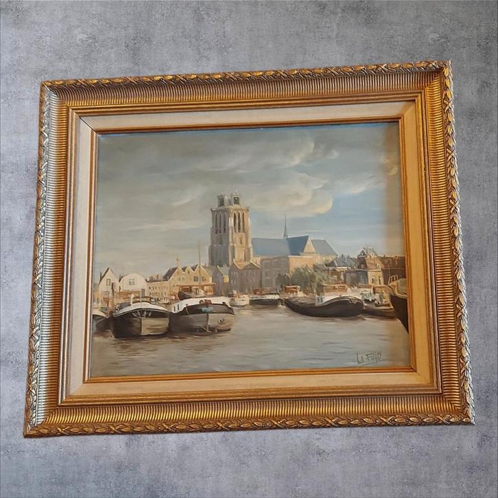 Schilderij Lo Filips (Dordrecht), Antiek en Kunst, Kunst | Schilderijen | Klassiek, Ophalen of Verzenden