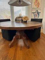 Ronde EikenhoutenTafel ., Ophalen, Gebruikt, 100 tot 150 cm, Vijf personen of meer