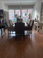 6 comfortabele eetkamerstoelen op wielen, Ophalen, Minder dan 50 cm, Gebruikt, Vijf personen of meer