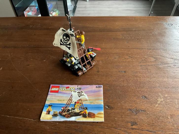 Lego Piraten Vlot 6261 - Compleet met Instructies!, Kinderen en Baby's, Speelgoed | Duplo en Lego, Gebruikt, Lego, Complete set