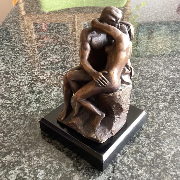 Beeld, brons, De Kus, Rodin, vintage, Antiek en Kunst, Kunst | Beelden en Houtsnijwerken, Ophalen