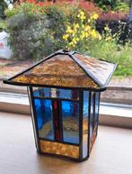 Prachtige Amsterdamse schoollamp lamp vintage glas in lood, Antiek en Kunst, Ophalen of Verzenden