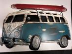 Metalen bus bord blauw 110 cm groot vw t1 look, Ophalen of Verzenden, Nieuw