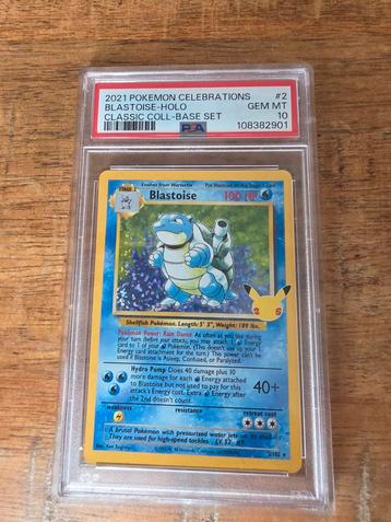 PSA 10 Blastoise Holo - Pokémon Celebrations beschikbaar voor biedingen