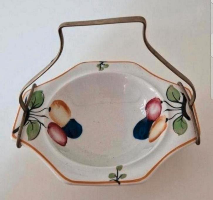 Antiek Soho Pottery Schaal met Beugel, Antiek en Kunst, Antiek | Keramiek en Aardewerk, Ophalen of Verzenden