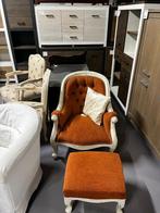 fauteuil met voetenbankje (Klassiek stijl), Ophalen, Hout, Minder dan 75 cm, Nieuw