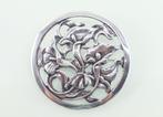Zilveren broche Jugendstil jaren ‘40, Ophalen of Verzenden, Zilver, Broche