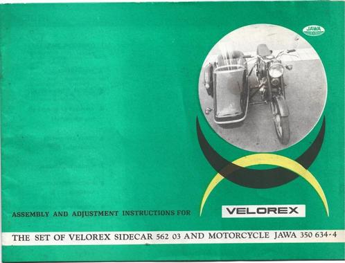 Jawa 350 Velorex zijspan instructieboek (1670z), Motoren, Handleidingen en Instructieboekjes, Overige merken, Verzenden