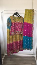 Bollywood Lehenga met Strass Bewerking, Kleding | Dames, Gelegenheidskleding, Ophalen of Verzenden, Zo goed als nieuw, Maat 38/40 (M)
