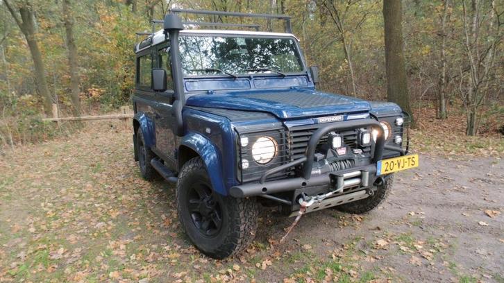 Land Rover Defender 90 TD Hardtop 1999 en off road aanhanger, Auto's, Bestelauto's, Particulier, 4x4, Alarm, Bluetooth, Dakrails