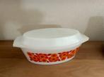 Acropal grote ovale retro dekschaal model Lotus oranje/rood, Antiek en Kunst, Antiek | Servies los, Ophalen of Verzenden