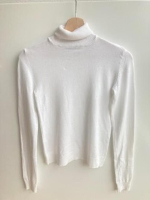 Wit col- longsleeve, coltrui van Bershka mt. S, Kleding | Dames, T-shirts, Zo goed als nieuw, Maat 36 (S), Wit, Lange mouw, Ophalen of Verzenden
