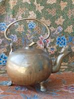 Mooie zware antieke Oosterse theepot van brons 26 cm., Ophalen of Verzenden, Brons