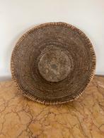 Brocante Franse mand als lampenkap, Huis en Inrichting, Gebruikt, Rond, Ophalen of Verzenden, Bruin