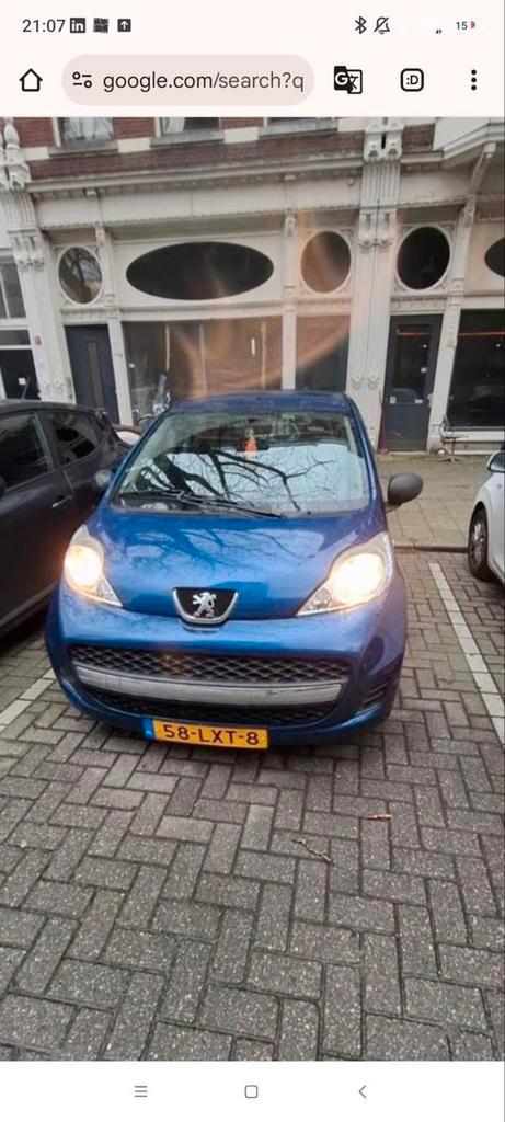 Peugeot 107 1.0 12V 5DR 2007 Blauw, Auto's, Peugeot, Particulier, Android Auto, Centrale vergrendeling, Benzine, A, Hatchback