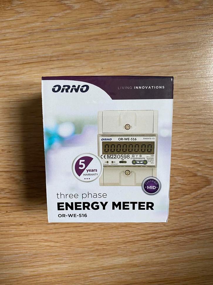 ORNO OR-WE-516 energiemeter nieuw, Doe-het-zelf en Verbouw, Elektra en Kabels, Nieuw, Overige typen, Ophalen of Verzenden