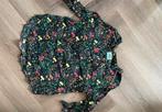 Pom by Amsterdam blouse zwart Katja print bloemen 38 M, Maat 38/40 (M), Zwart, Ophalen of Verzenden, Zo goed als nieuw