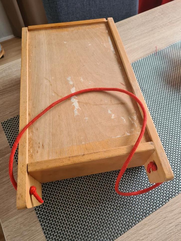 Houten Blokkenkar met Blokken, Kinderen en Baby's, Speelgoed | Bouwstenen, Gebruikt, Overige merken, Ophalen