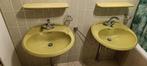Vintage jaren 70 wastafels, 2 stuks., Huis en Inrichting, Badkamer | Badkamermeubels, Ophalen, Zo goed als nieuw, 25 tot 50 cm