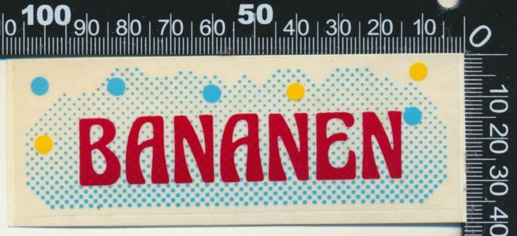 Sticker: Bananen, Verzamelen, Stickers, Zo goed als nieuw, Bedrijf of Vereniging, Ophalen of Verzenden