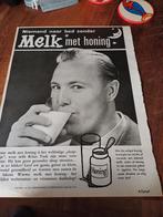 Advertentie voor melk met honing 1958, Ophalen of Verzenden, Zo goed als nieuw, Overige typen