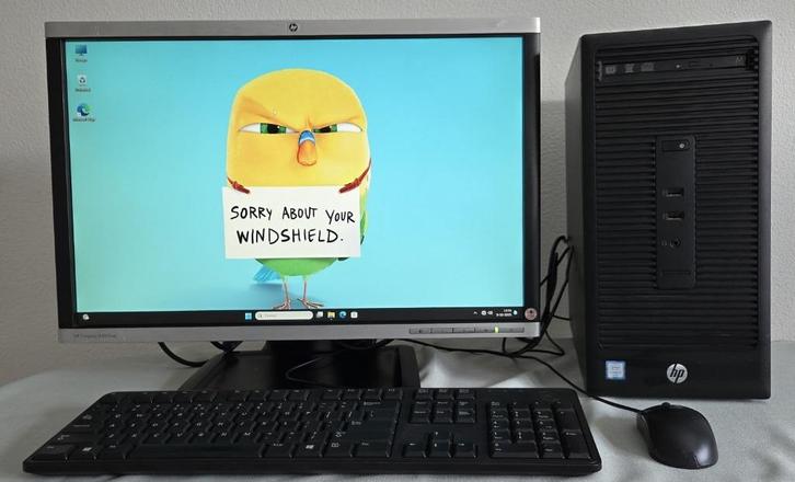 Top Merk HP Zeer Vlotte PC 8 Gb Ram W11 Lcd 22" Incl All, Computers en Software, Desktop Pc's, Gebruikt, 4 Ghz of meer, SSD, 8 GB