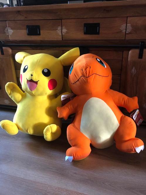 XXL Pokemon Knuffels Pikachu & Charmander - Nieuw, Kinderen en Baby's, Speelgoed | Knuffels en Pluche, Nieuw, Overige typen, Ophalen