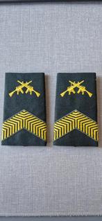 Set epauletten Korporaal  DT 2000 jas, Verzamelen, Ophalen of Verzenden, Landmacht, Nederland, Embleem of Badge