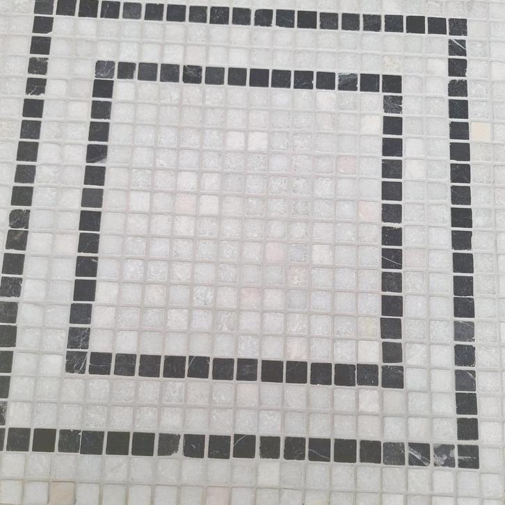 Marmer wit of zwart mozaiek tegelmatjes, Doe-het-zelf en Verbouw, Tegels, Nieuw, Wandtegels, Keramiek, 60 cm of meer, Minder dan 20 cm