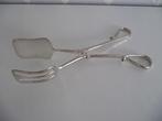 vintage verzilverde serveertang sandwich tang 26 cm 1950-60, Antiek en Kunst, Antiek | Bestek, Ophalen of Verzenden