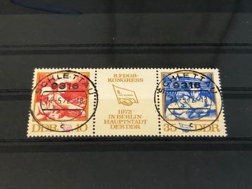 DDR Mi 1761-1762 Dreierstreifen 1972 gestempeld beschikbaar voor biedingen