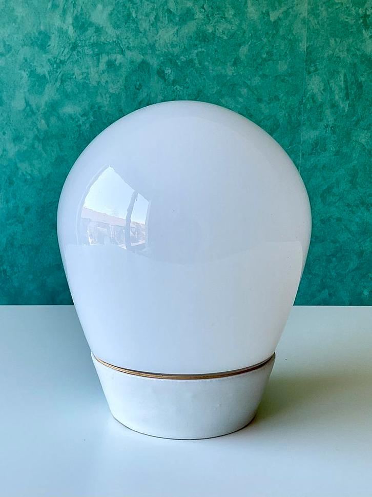 60’s Wagenfeld Druppel Plafonnière model 6001.1, Huis en Inrichting, Lampen | Plafondlampen, Gebruikt, Glas, Ophalen of Verzenden