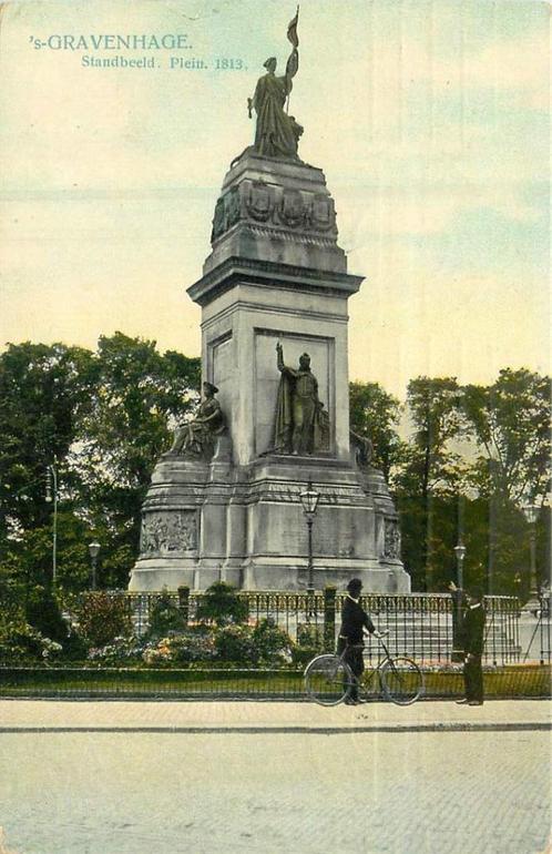 (381-089-019) Den Haag Standbeeld Plein 1813, Verzamelen, Ansichtkaarten | Nederland, Zuid-Holland, Verzenden
