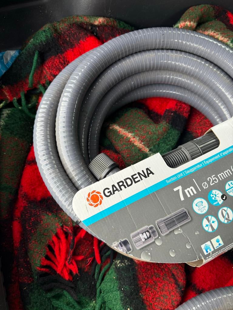 Gardena aanzuigslang 7m - Nieuw, Tuin en Terras, Tuinslangen, Ophalen of Verzenden, Nieuw, Tuinslang