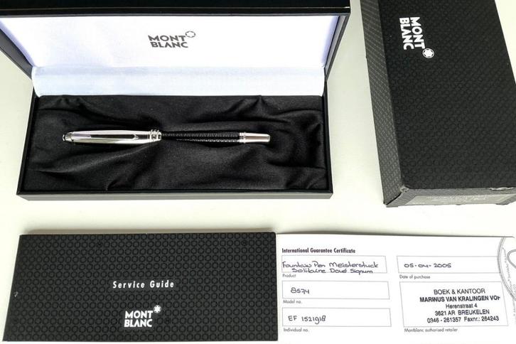 Montblanc Vulpen Meisterstück Classic Solitaire Doué Signum, Verzamelen, Pennenverzamelingen, Zo goed als nieuw, Vulpen, Mont Blanc