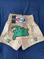 Patta x Fairtex Muay Thai shorts goud / size S, Ophalen, Overige, Nieuw, Vechtsportkleding
