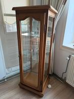 Vitrinekast massief blank eiken met verlichting., Ophalen, Minder dan 50 cm, 150 tot 200 cm, 25 tot 50 cm