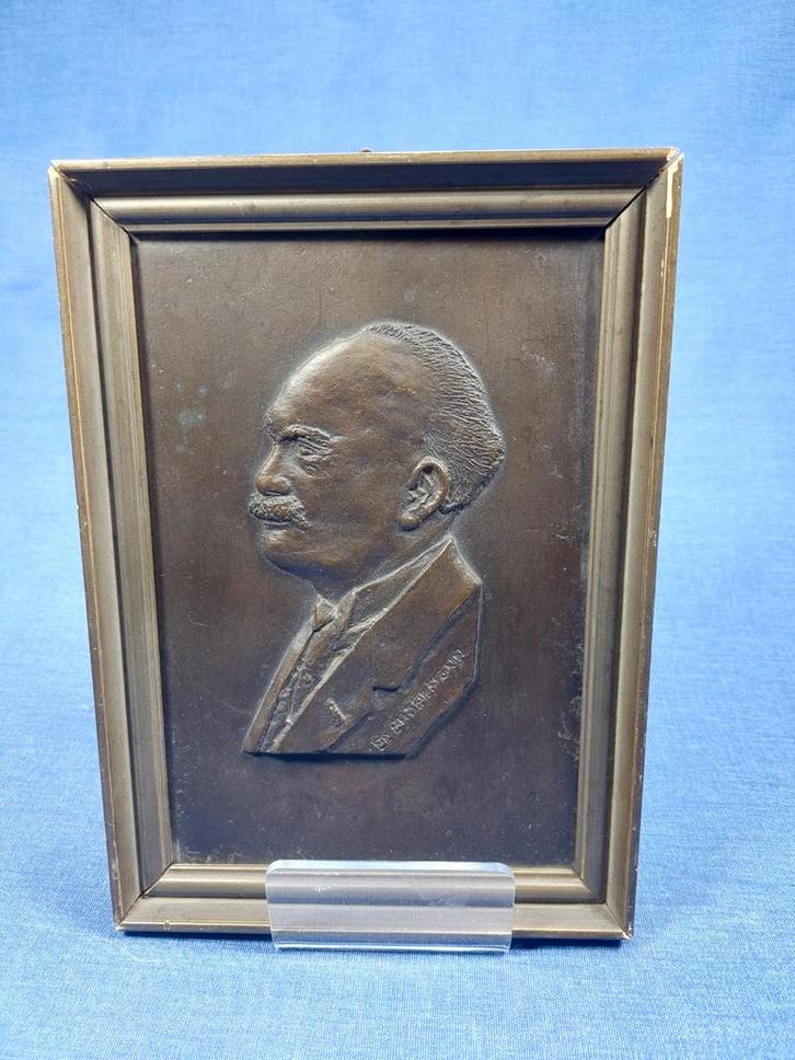 Bronzen Portret Johan Edwards Erdelmann, Antiek en Kunst, Kunst | Beelden en Houtsnijwerken, Ophalen of Verzenden