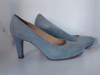 UNISA plateau pump blauw/grijs suède mt 41 hakhoogte 8 cm, Ophalen of Verzenden, Zo goed als nieuw, Overige kleuren, Pumps