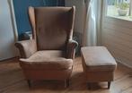 IKEA STRANDMON oorfauteuil. Met voetenbank, Ophalen, Overige materialen, 75 tot 100 cm, Zo goed als nieuw