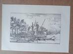 Oude Prent Schreierstoren Amsterdam Gravure, Antiek en Kunst, Kunst | Etsen en Gravures, Ophalen of Verzenden