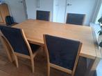 Eiken houten eettafel met 4 stoelen, Huis en Inrichting, Complete eetkamers, 4 tot 6 stoelen, Gebruikt, Ophalen