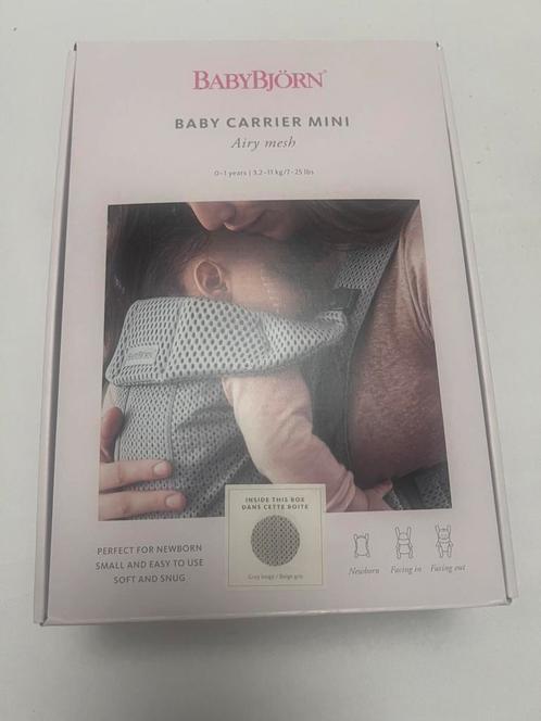 Baby Bjorn mini carrier Grijs-Beige 3D-Mesh, Kinderen en Baby's, Babydragers en Draagdoeken, Zo goed als nieuw, Draagzak, Baby Björn