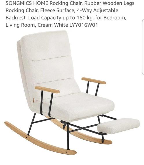 Schommel stoel teddy, Huis en Inrichting, Stoelen, Nieuw, Eén, Wit, Ophalen of Verzenden