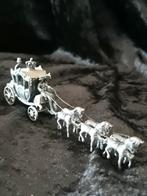 Zilveren miniatuur koninklijke koets, Antiek en Kunst, Ophalen of Verzenden, Zilver