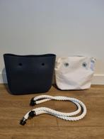 O-Bag mini blauw met witte binnentas en hengsels nieuw, Ophalen of Verzenden, Nieuw, Blauw
