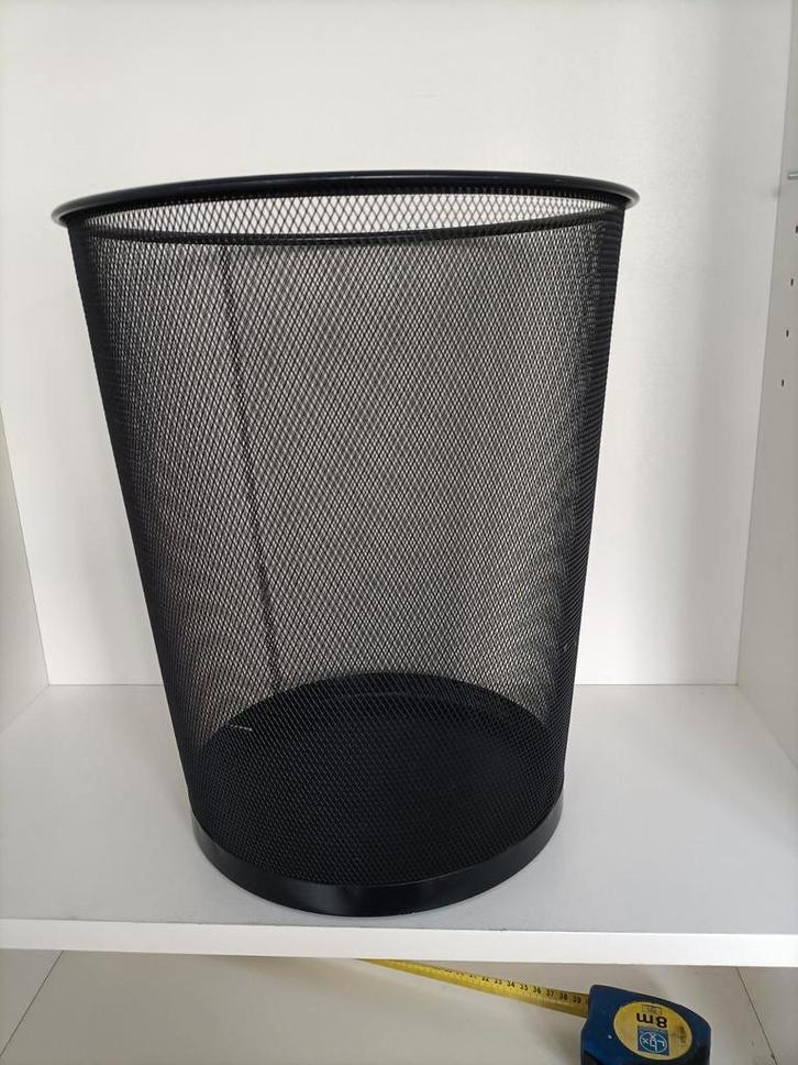 Metalen Afvalemmer - Zwart, Huis en Inrichting, Woonaccessoires | Prullenbakken, Gebruikt, Metaal, Minder dan 50 cm, Ophalen