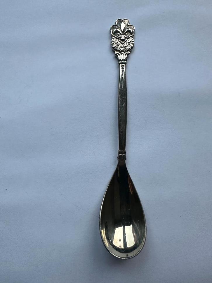 Mooi Scouting 60 jaar lepeltje. Theelepeltje lepel., Antiek en Kunst, Antiek | Bestek, Ophalen of Verzenden