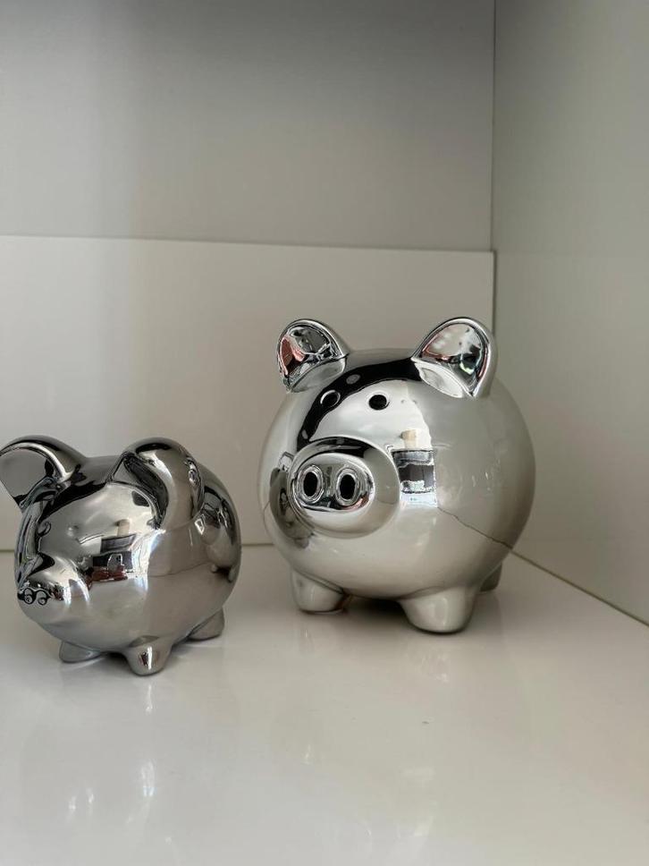 Spaarpot Varken, klein & groot, Verzamelen, Spaarpotten, Zo goed als nieuw, Dier, Overige materialen, Ophalen of Verzenden